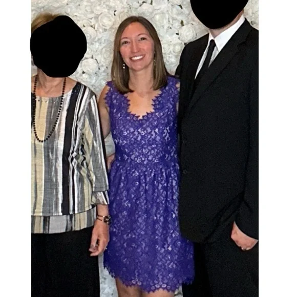 Shoshanna Purple Lace Mini Dress - Picture 7 of 7